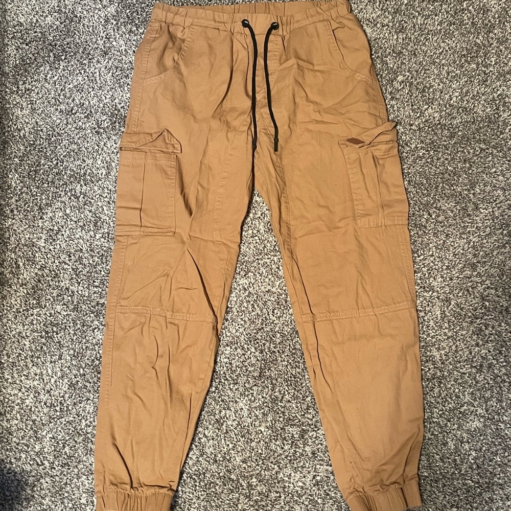 Apricot drawstring dress pants